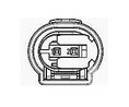 Socket Housing, Receptacle, 1 Rows, 2 Poles, Black